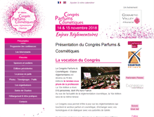 Tablet Screenshot of congres-parfumscosmetiques.com